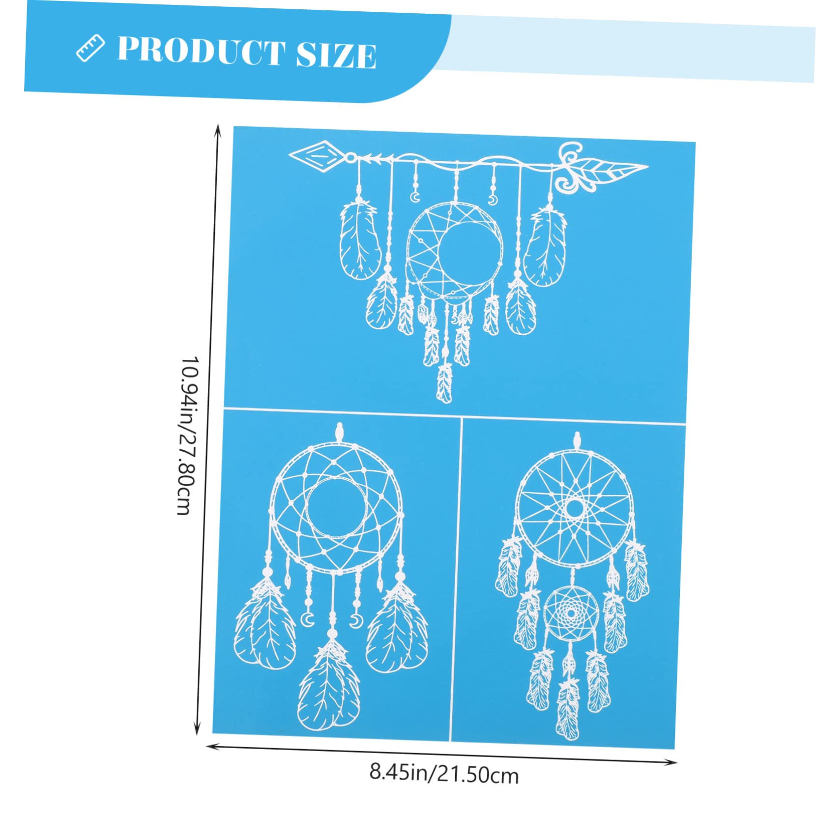 SHINEOFI 5hojas Plantilla De Serigrafía Reutilizable Para Diseño Creativo Gasa Para Manualidades y Decoración De Fiestas Transferencia De Patrones Para Superficies Variadas