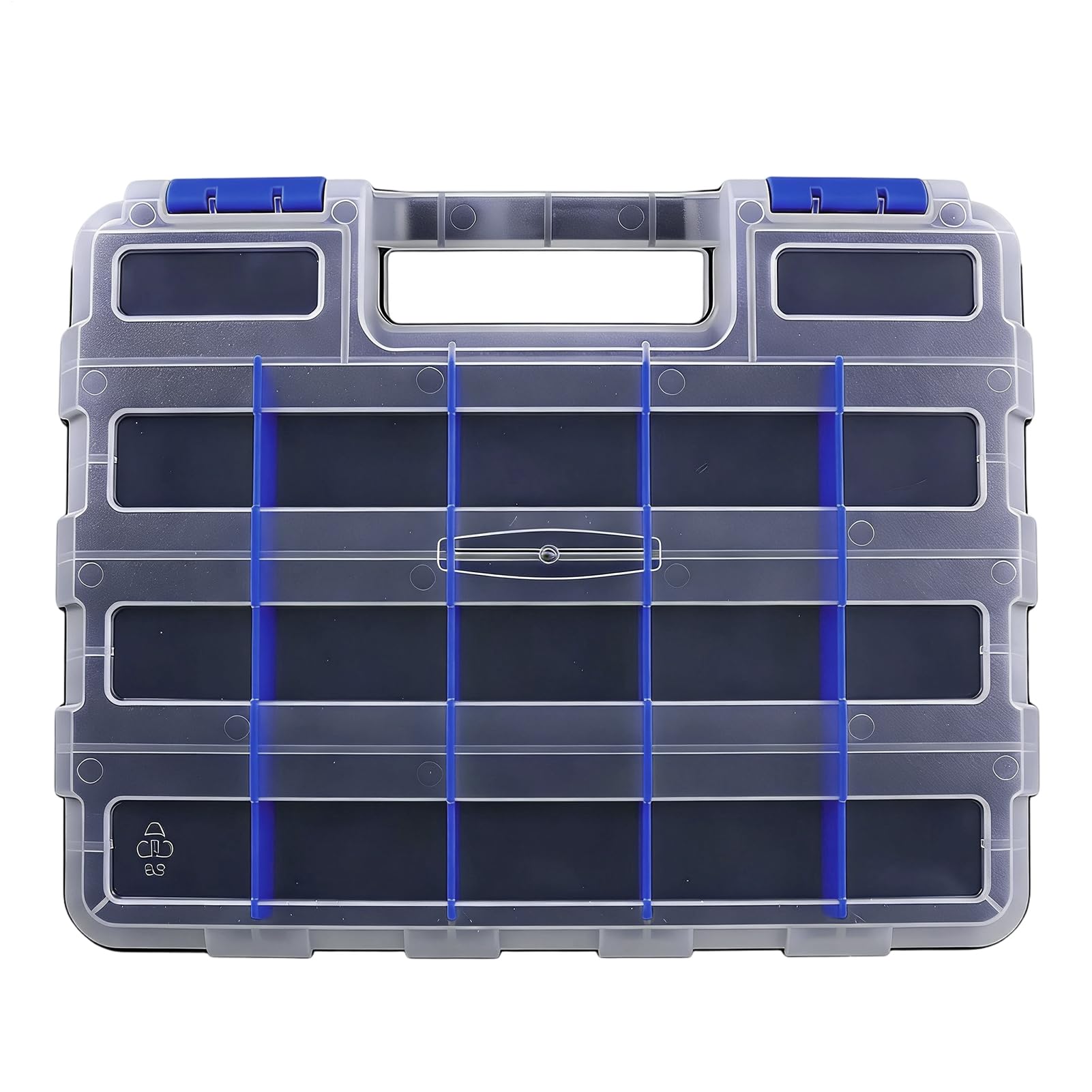 Organizzatore Per Piccoli Componenti Contenitore con 34 Scomparti a Doppia | Scatola per Piccoli Componenti e Utensili per Dadi Chiodi Bulloni Gioielli Componenti Elettronici Garage Officin