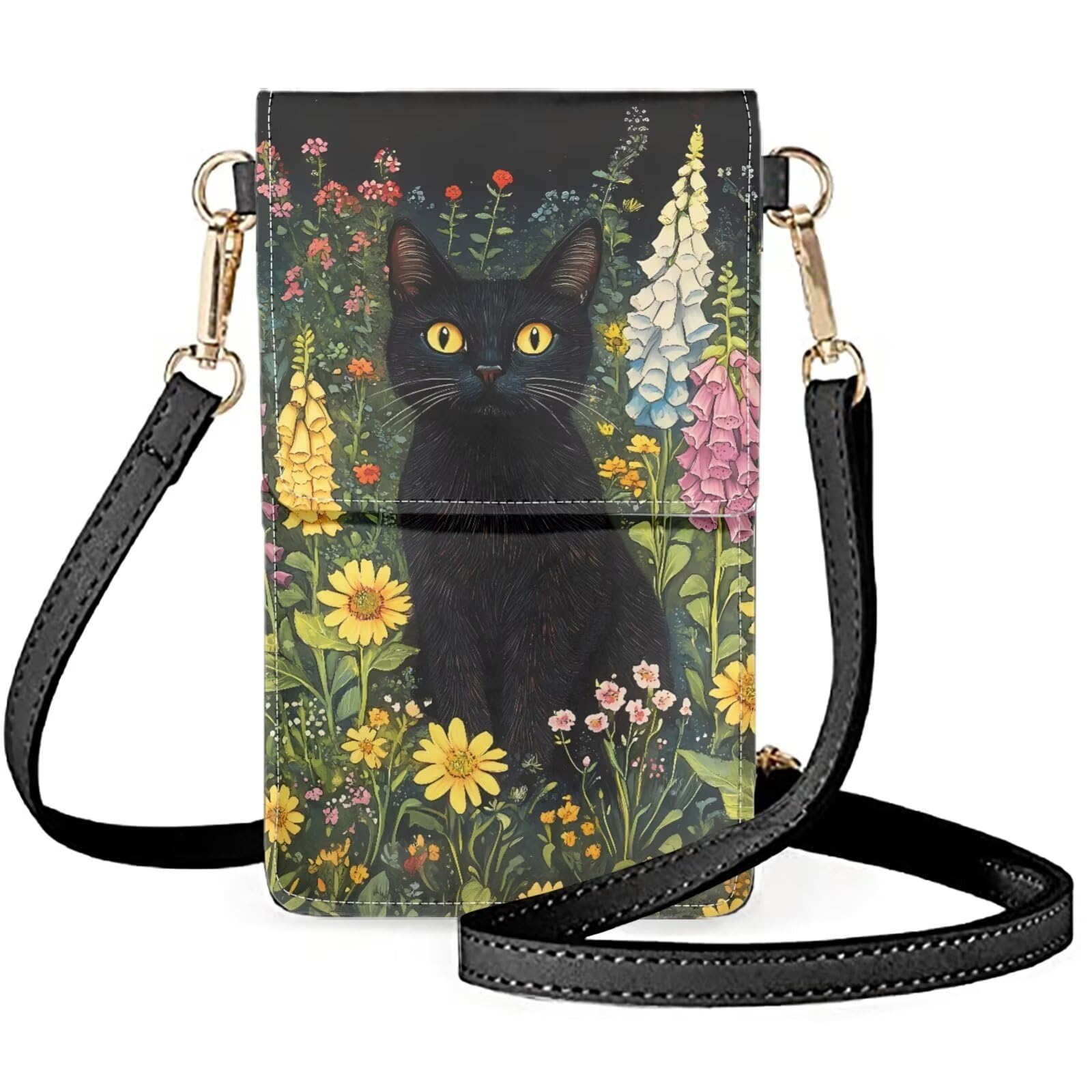 AZULCUSTO Small Leather Cell Phone Crossbody Bag for Women Cell Phone Purse Wallet Leather Shoulder Handbags