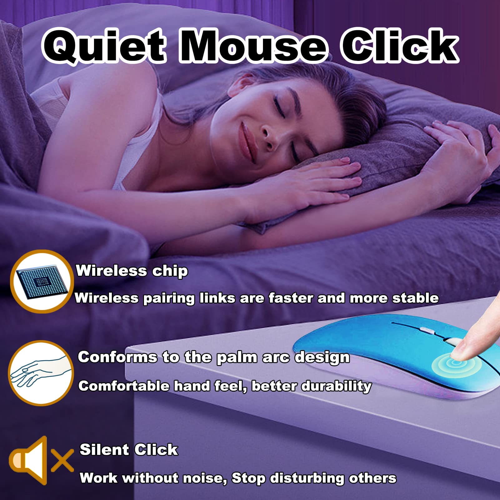 TECURS Set Tastiera E Mouse Wireless Bluetooth, Tastiera E Mouse - Foto 12