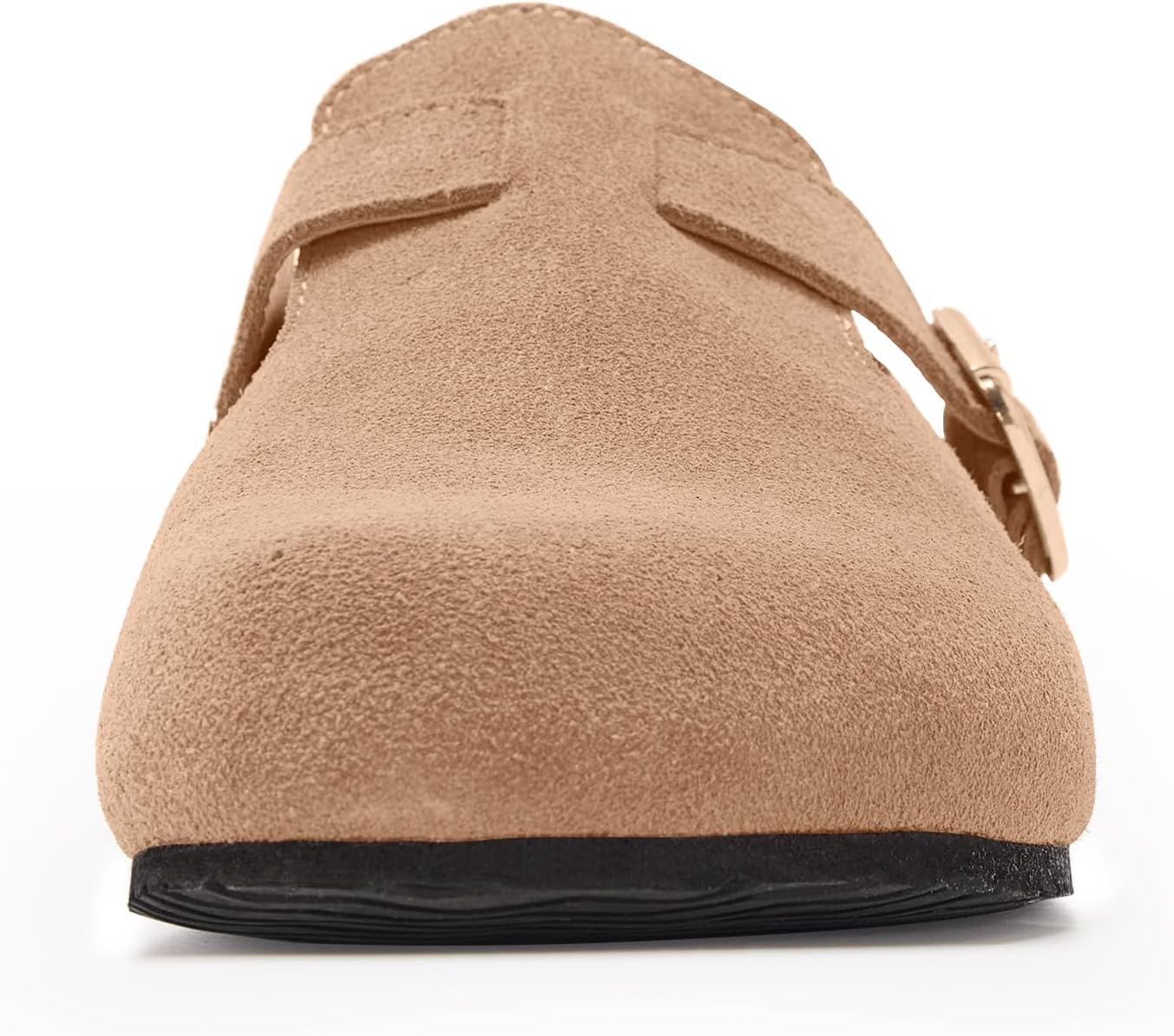 Women's Suede Clogs Leather Mules Slip On Sandals with Arch Support - Image 3