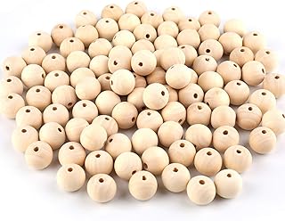 Foraineam 300 Pieces 16mm Natural Wood Beads Unfinished Round Wooden Loose Beads Wood Spacer Beads for Craft Making