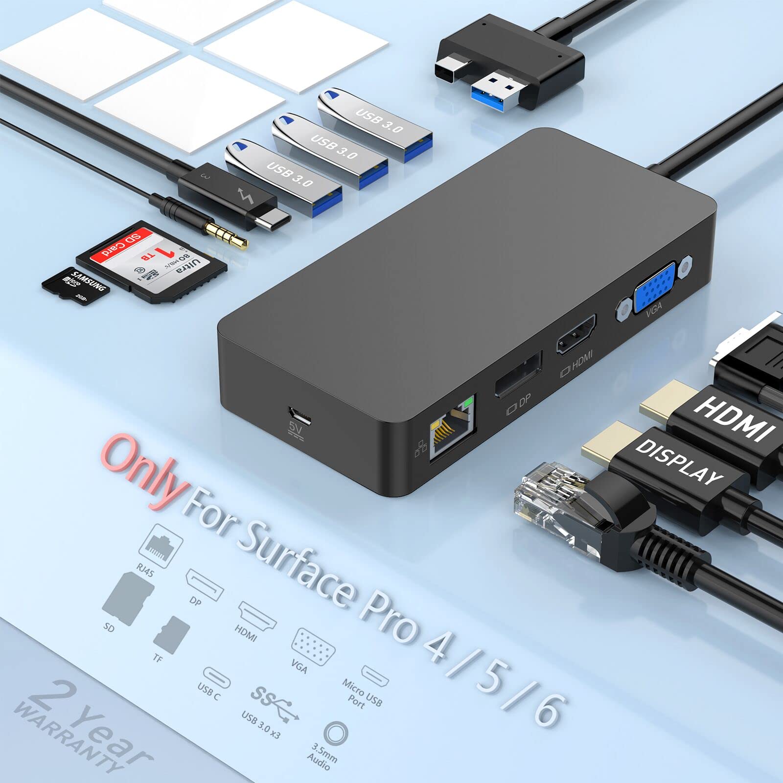Buy Surface Laptop Dock for Surface Laptop 1 Laptop 2 USB Hub Docking