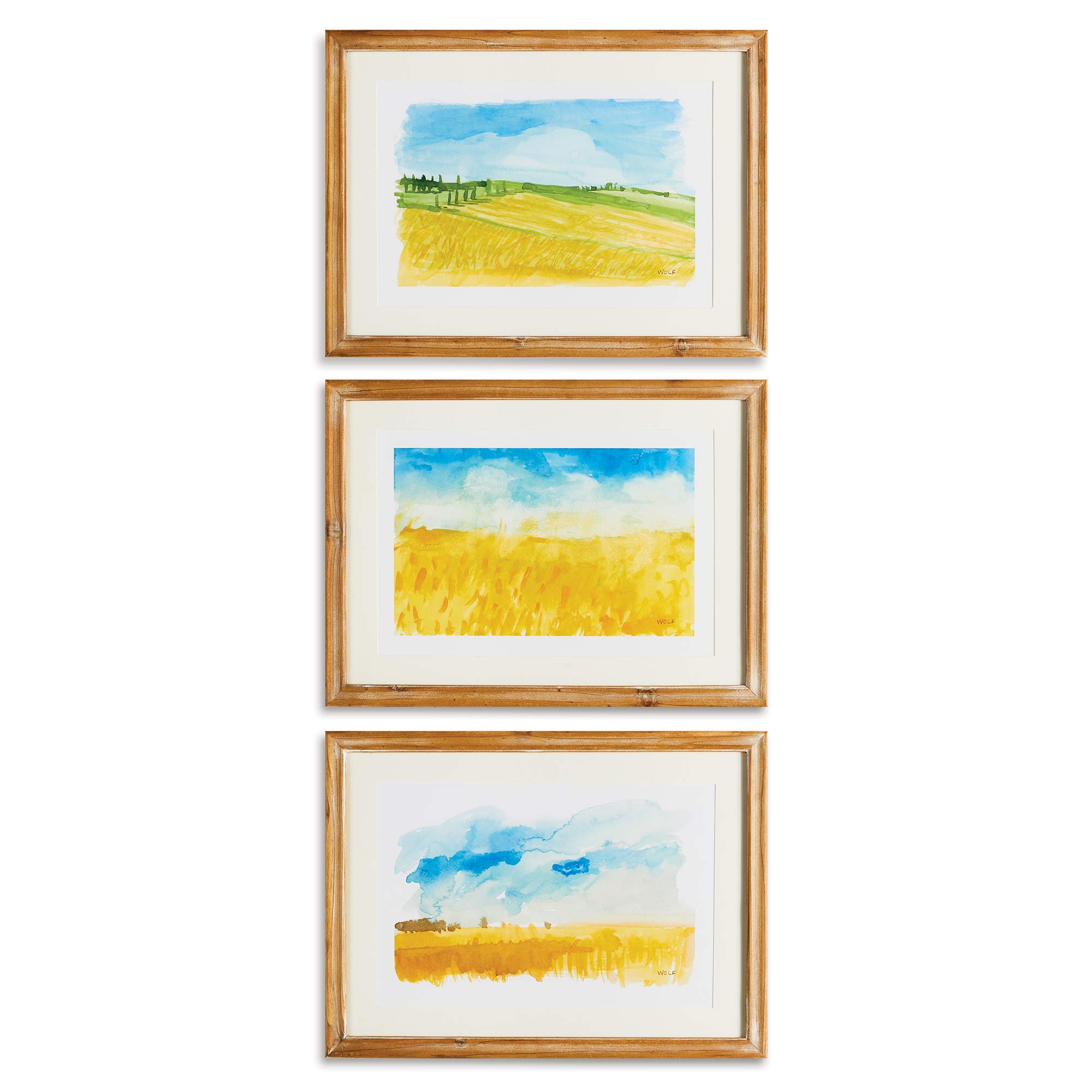 EUROPEAN LANDSCAPE PRINTS, SET OF 3