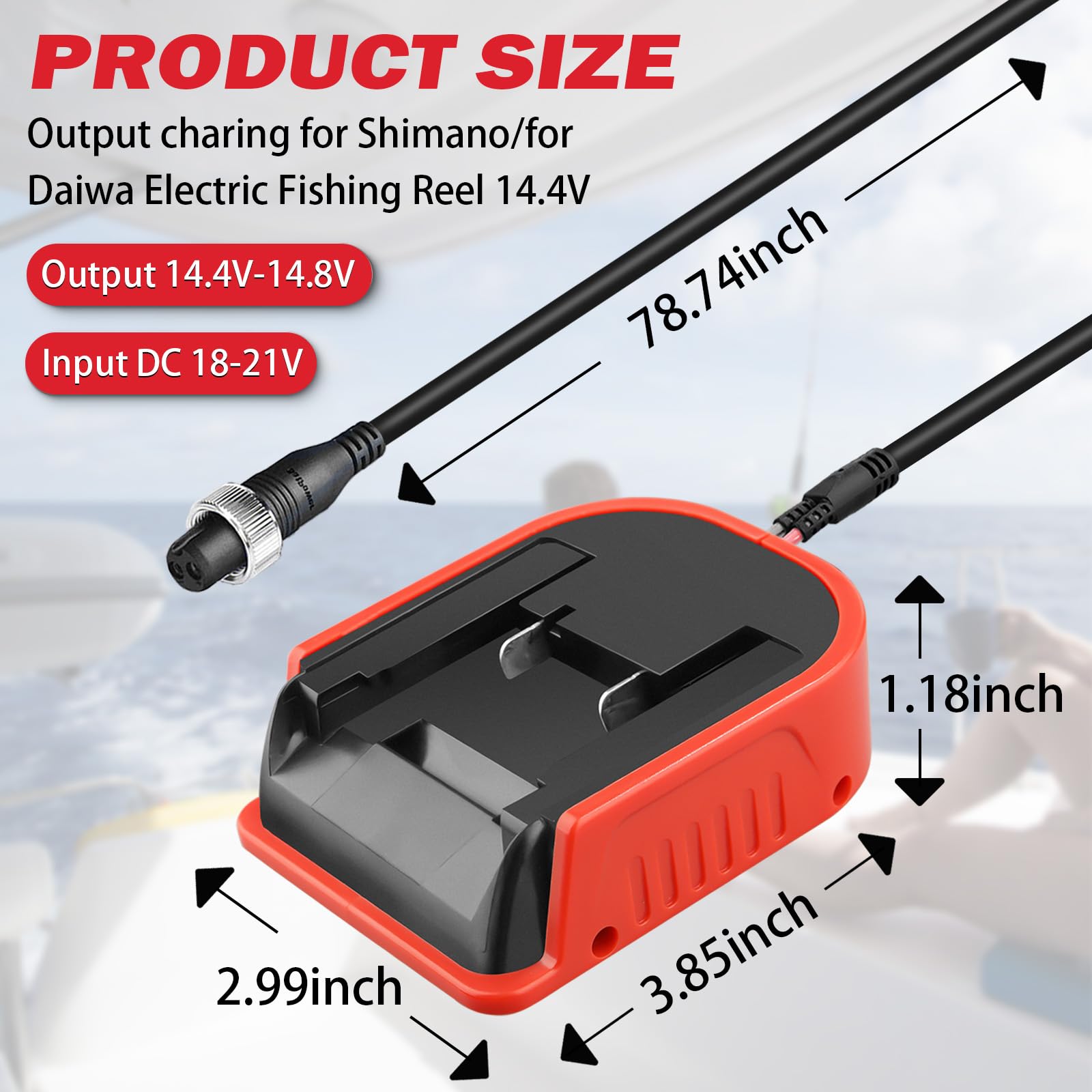 Adattatore Per Batteria Makita 18V Per Mulinelli Elettrici Daiwa E Shimano 14.4V, Ideale Per Pesca In Acqua Dolce E Salata