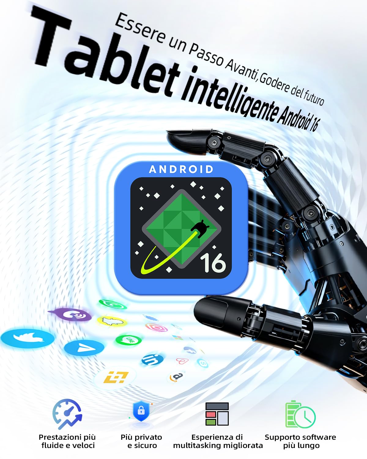 Raemond Tablet da 12 Pollici con tastiera｜ Android 16 con Gemini AI｜ 36GB RAM + 256GB ROM (2TB TF)｜2000 * 1200 Pantalla HD display 90Hz｜Octa-core Unisoc T7250｜ 8MP+20MP｜Face ID｜Widevine L1 (Grigio)