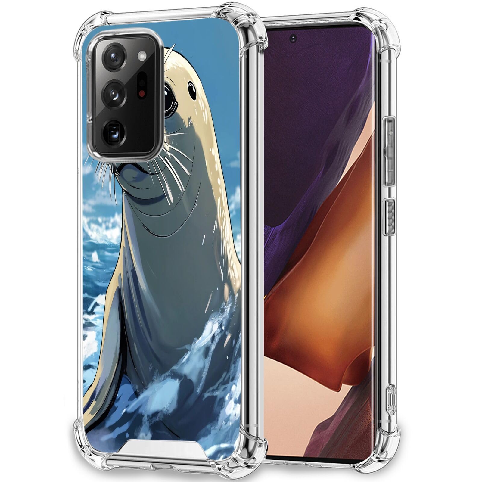 Transparent Case for Samsung Galaxy Note 20 5G Note 20 Ultra 5G Note 10 Note 10+ Note 8 Note 9 Seal-AD7 Four Corner Bumper