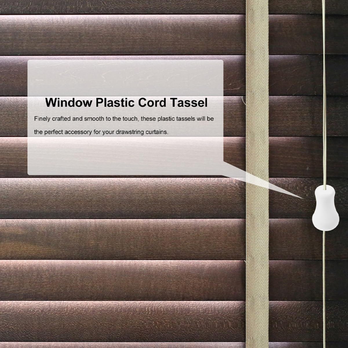 Ciieeo Window Blind Cord Knobs Pull Ends for Roman Shades Replacement 100 Pack Cord Tassels for Curtain Drawstrings Home Window Hardware