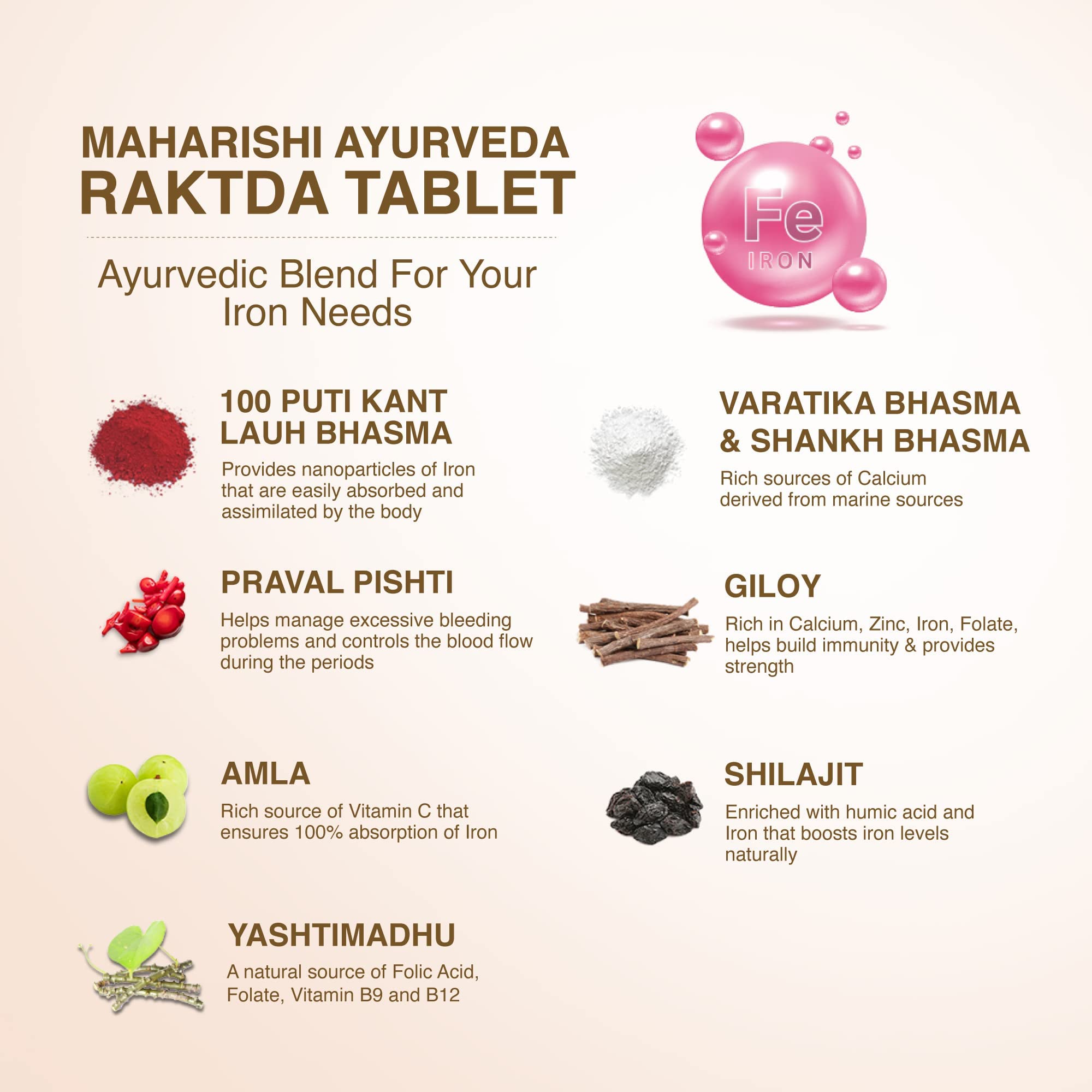 Maharishi Ayurveda Raktda 60 Tab Pack of 1 1