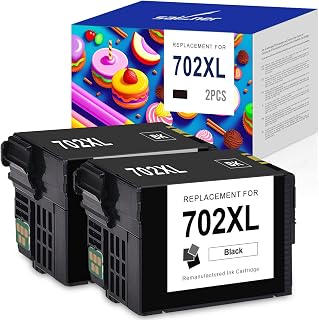 SAILNER 702XL Black Remanufactured Ink Cartridge Replacement for Epson 702 XL 702XL for Workforce Pro WF-3720 WF-3733 WF-3730 WF3730 WF3733 WF3720 Printer 702 XL Ink Cartridge