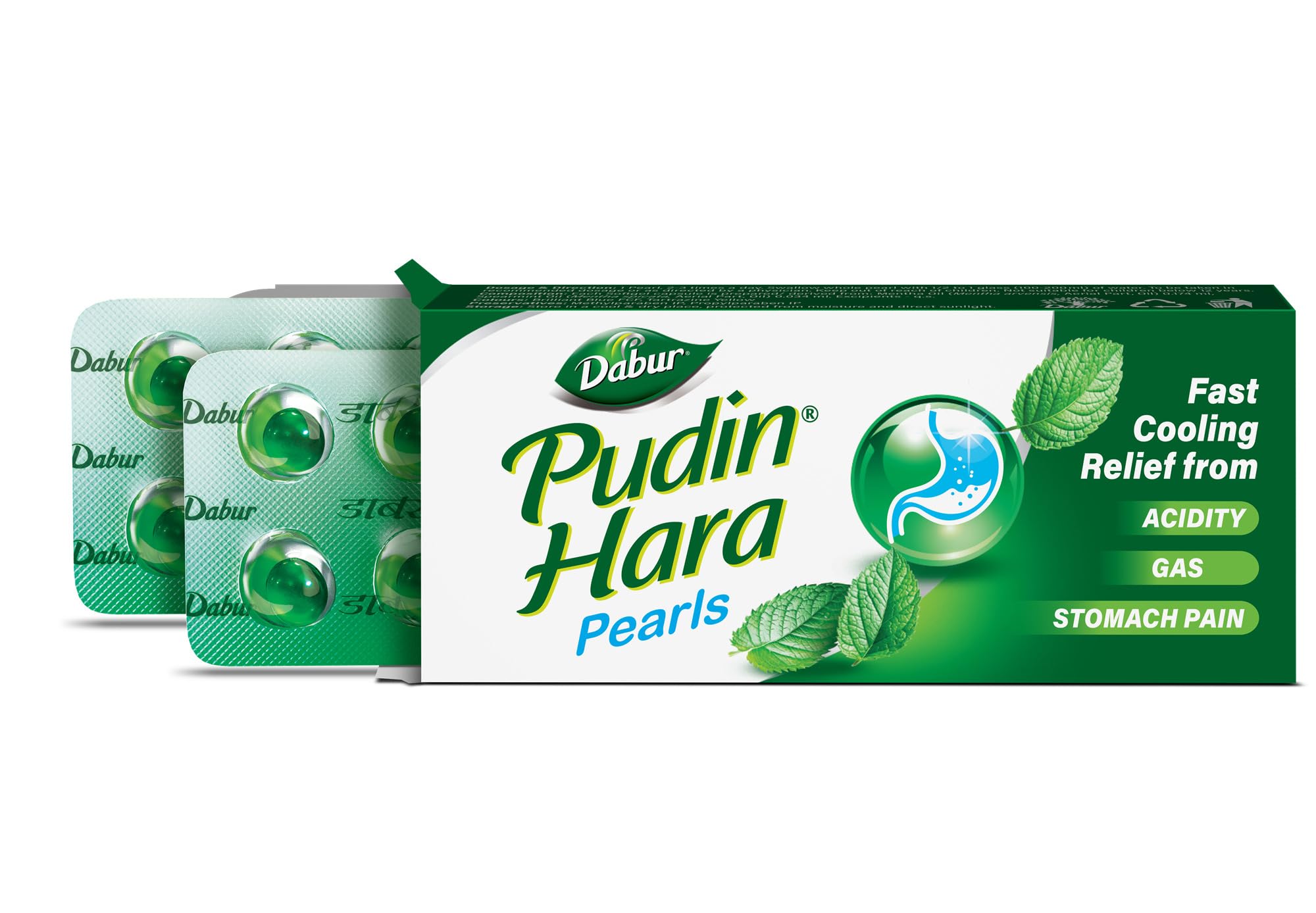 Dabur Pudin Hara Pearls - 10 Pearls x 2 Strips | Ayurvedic Remedy for Gas, Indigestion & Stomach Ache | Fast Cooling Relief | 100% Natural & Safe Digestive Capsules-picture-12