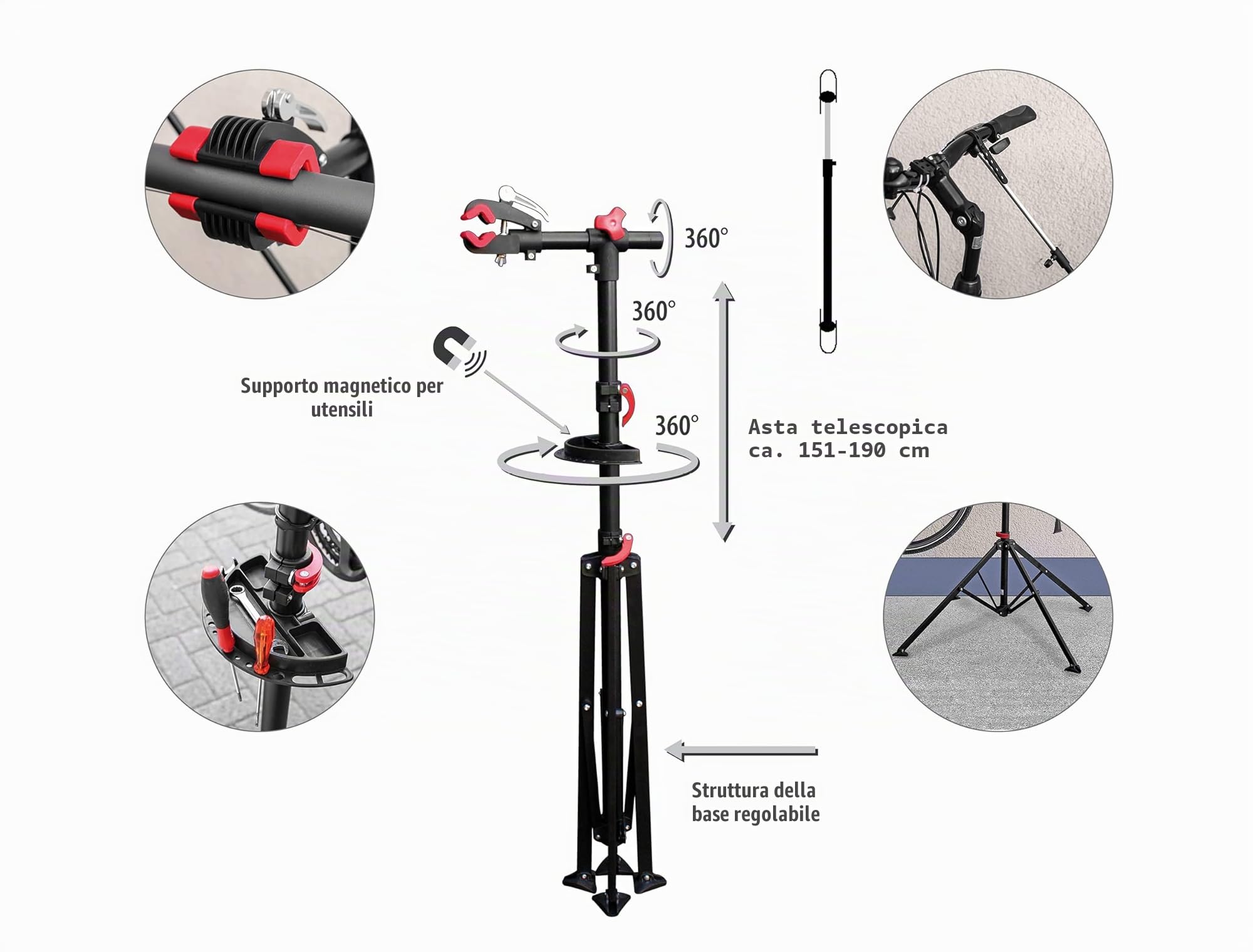 Eufab 16414 - Espositore con piedistallo Professionale per Bici