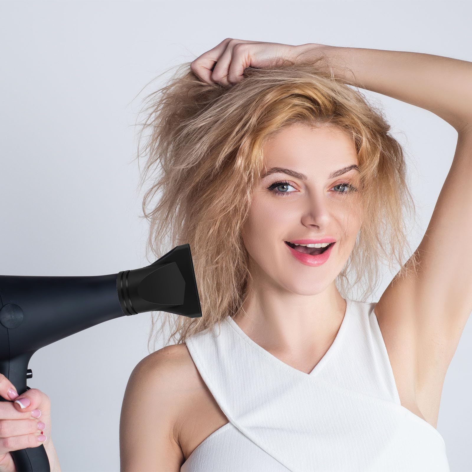 VICASKY 2 Stück Universelle Haartrockner-diffusoraufsätze, Schwarze Ersatzdüsen für Styling Und Friseurbedarf