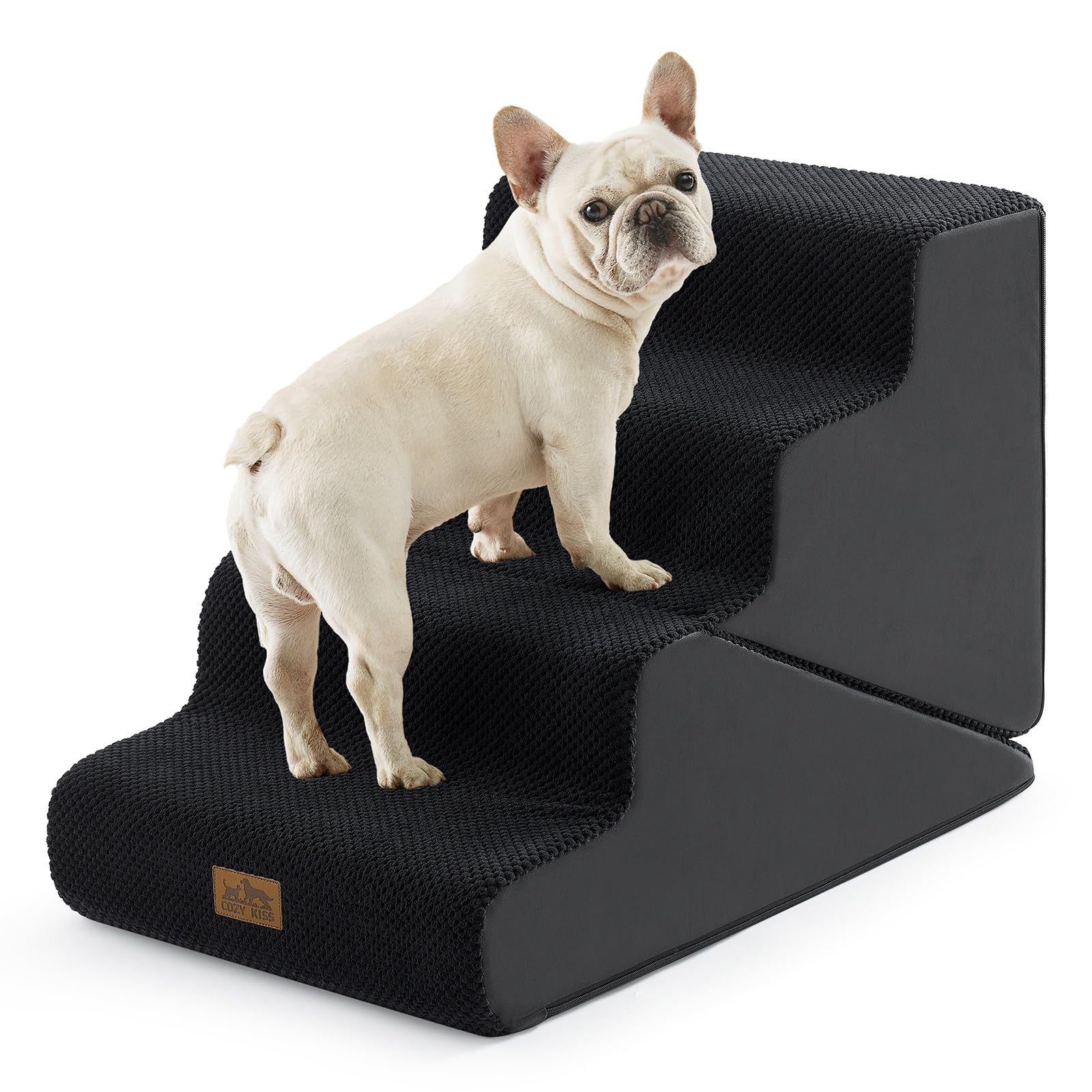 COZY KISS Dog Stairs for Small Dogs, 4-Step 2-in-1 Dog Steps,19.7" H