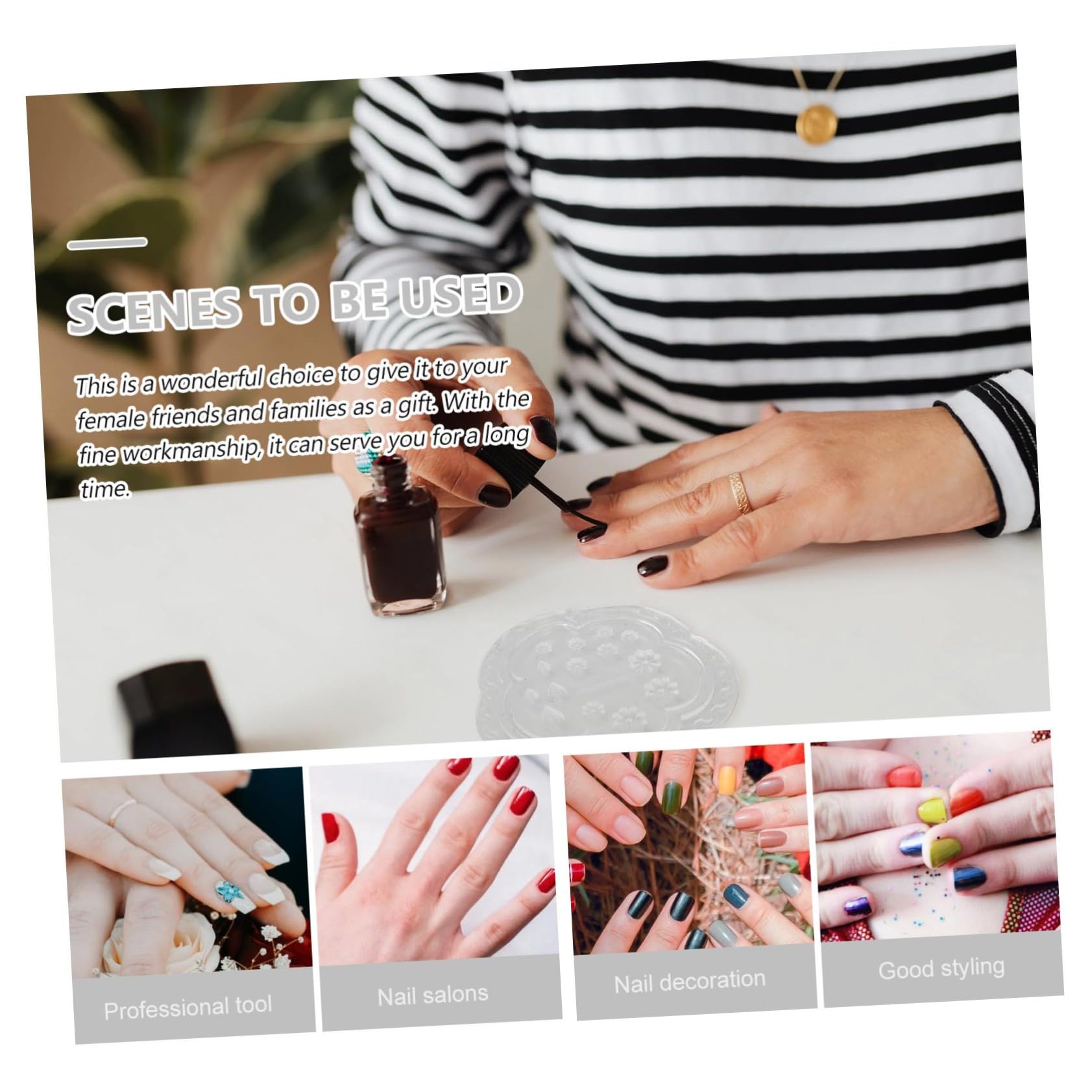NUOBESTY 12pezzi Stampo Per Decorazione Unghie Silicone Mold Professionale Per Manicure Art Per Uso Domestico e Saloni Di Bellezza