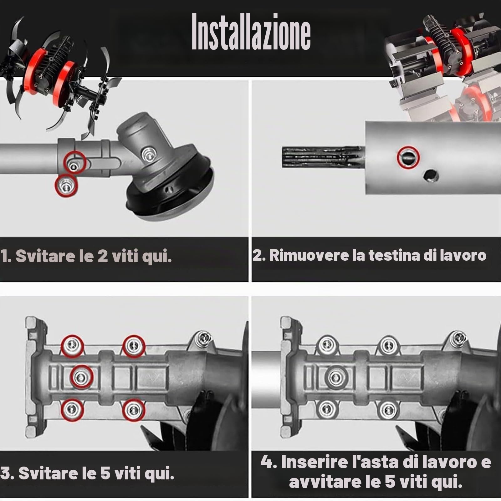 Attacco per Motozappa da Giardino, Denti per Motozappa da 26 Mm a 9 Denti per Giardinaggio, Attacco per Aratro Elettrico per Decespugliatore, Mangiatore di Erbacce, Tosaerba