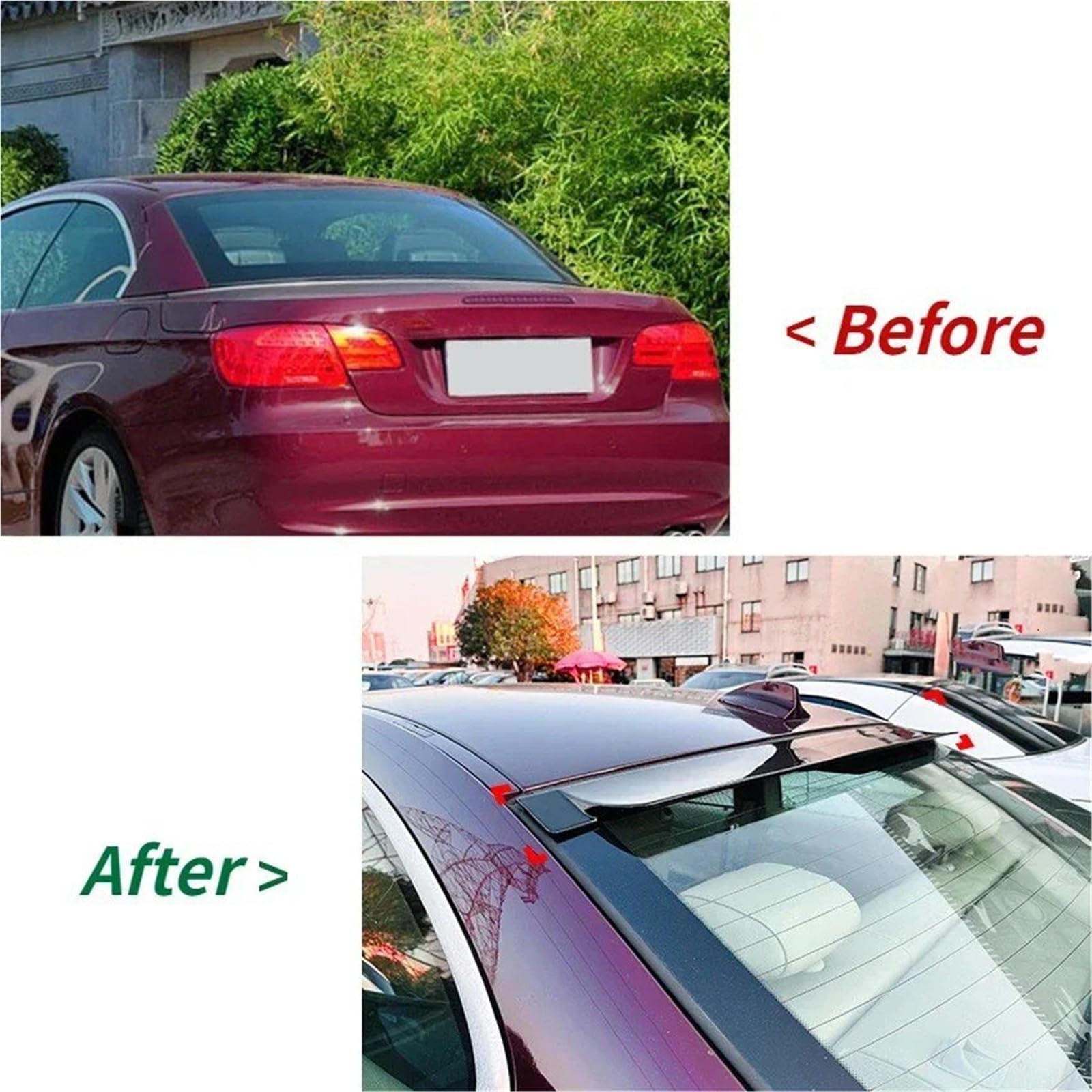 Dla B&MW 3 Serii E92 320i 325i 328i 330i 2006-2013 Skrzydło Na Klapie Spoiler Bagażnika Lotka Tylny Motoryzacyjny Tylny Spojler Dachowy Spoiler Trunk Wing(Carbon Look)