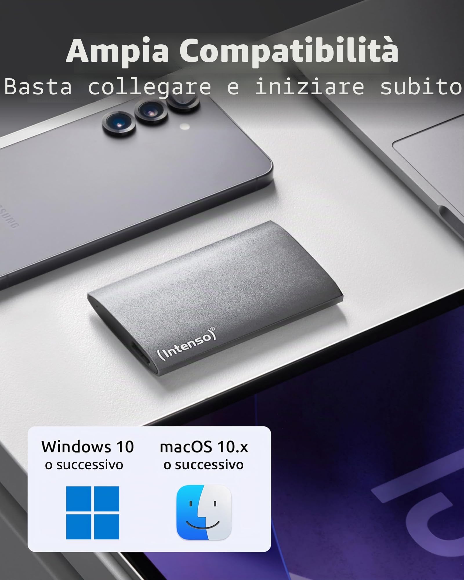 Intenso SSD esterno Premium, 2 TB Portable Solid State Drive, fino a 320 MB/s