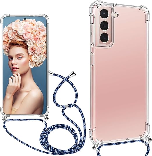 Amazon Com Galaxy S21 Case Compatible With Samsung Galaxy S21 5g Case For Girl Women Lanyard Phone Case Clear Crossbody Lanyard Adjustable Full Body Silicone Shockproof Protective Cover For Samsung S21 5g 6 2