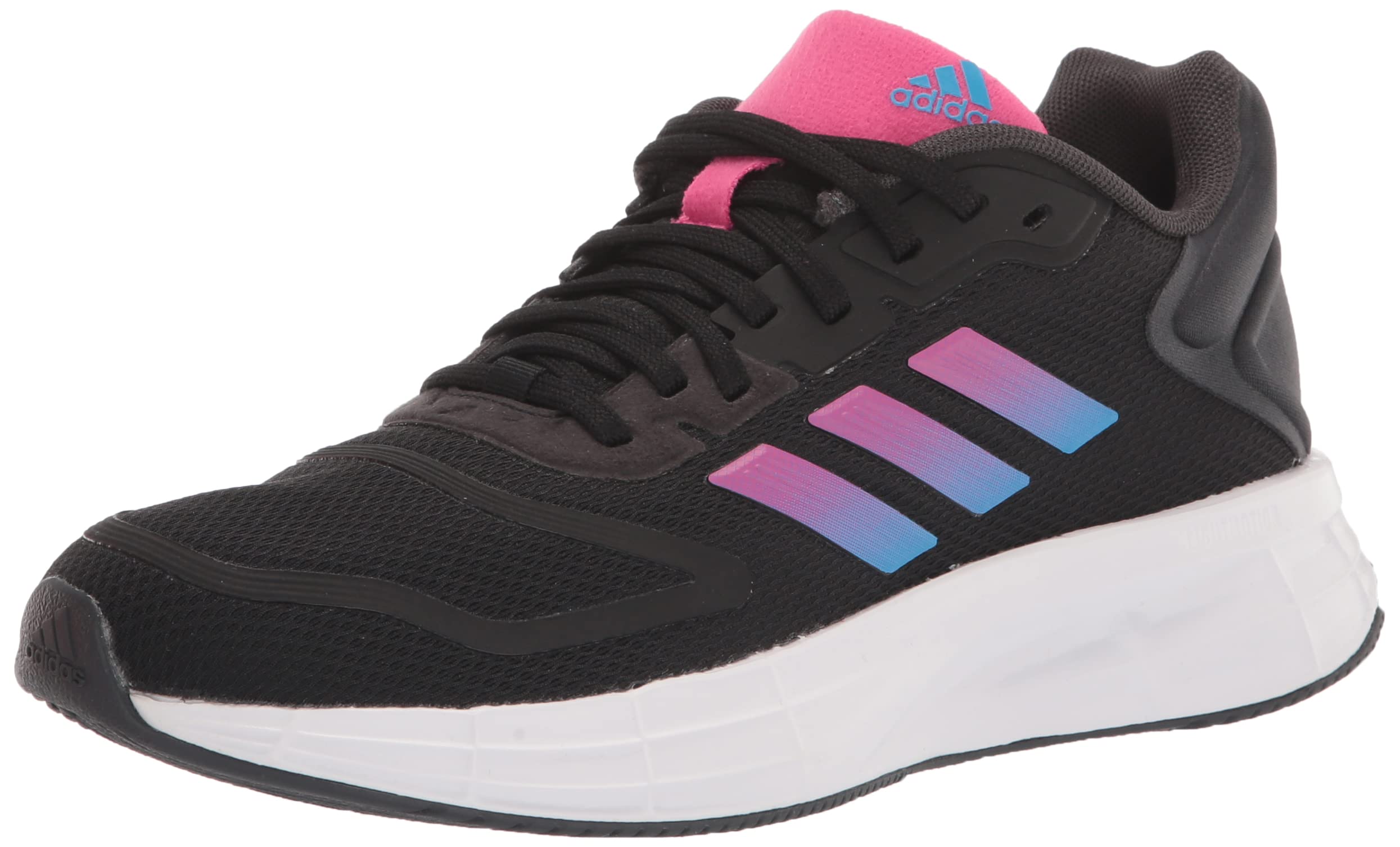 adidas Women's Duramo 10 Running Shoe, Black/Pulse Blue/Team Real Magenta, 7.5