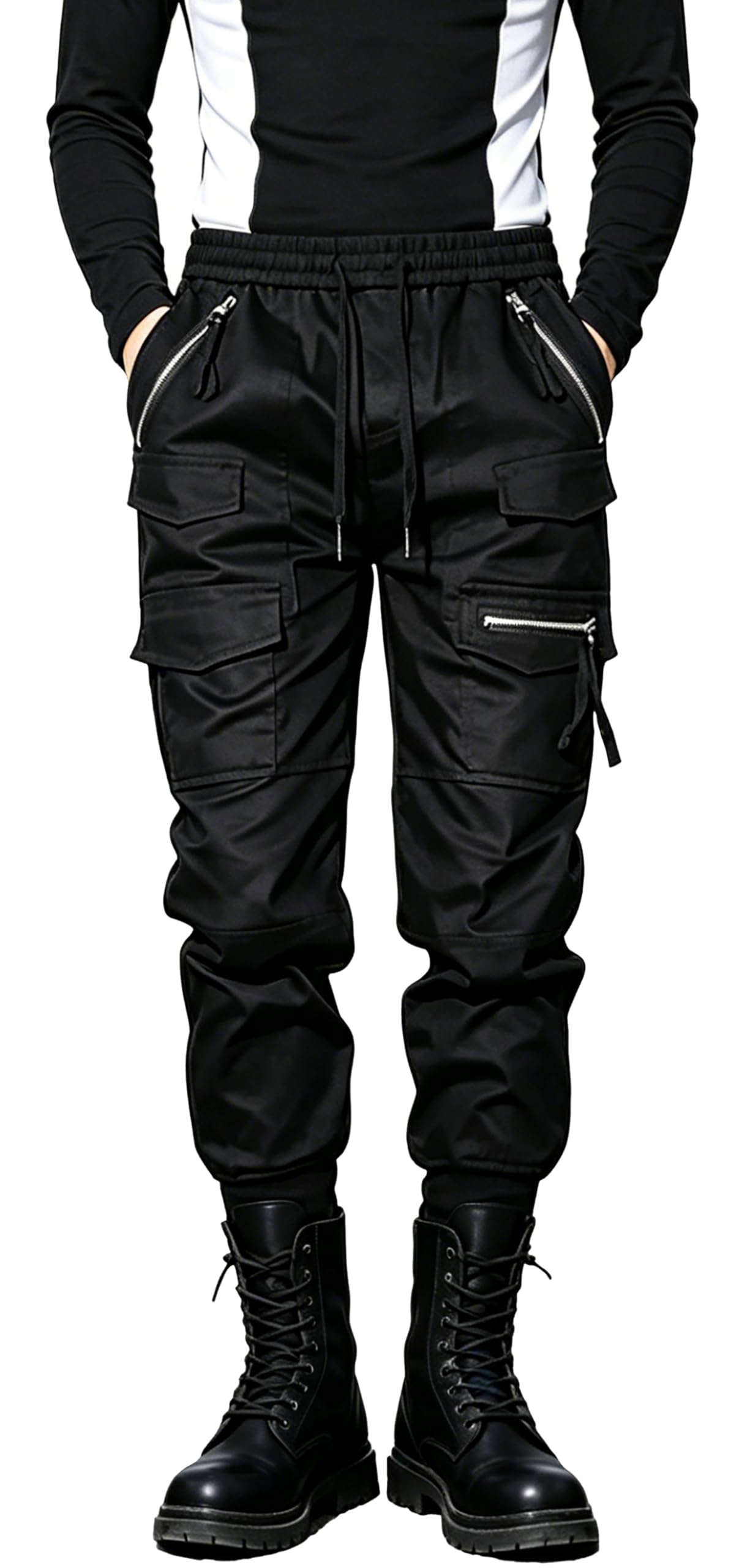 MOKEWEN Men's Jogger Streetwear Jogger Casual Harem Cargo Ankle Harem Pants