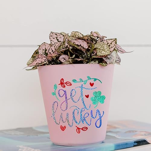 Miniatura 6 de Hojas de vinilo holográficas con purpurina, paquete de 9 vinilos permanentes, vinilo adhesivo fácil de usar para decoración de manualidades, 12 x 12