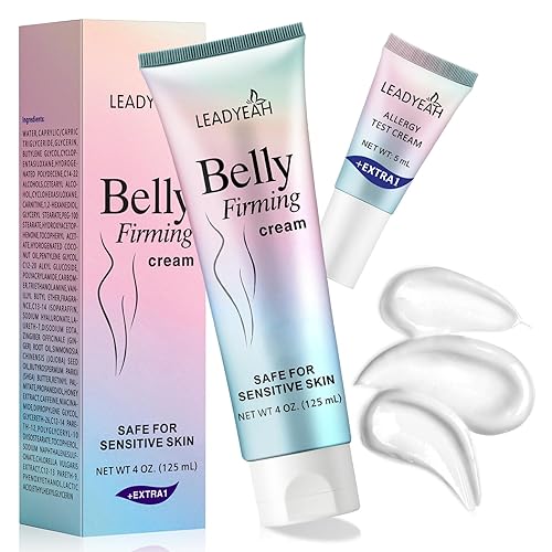 Leadyeah B Flat Belly Crema reafirmante - Hidratante, reafirmante para estómago, muslos y glúteos, loción corporal para mujeres y hombres, 125+5ML