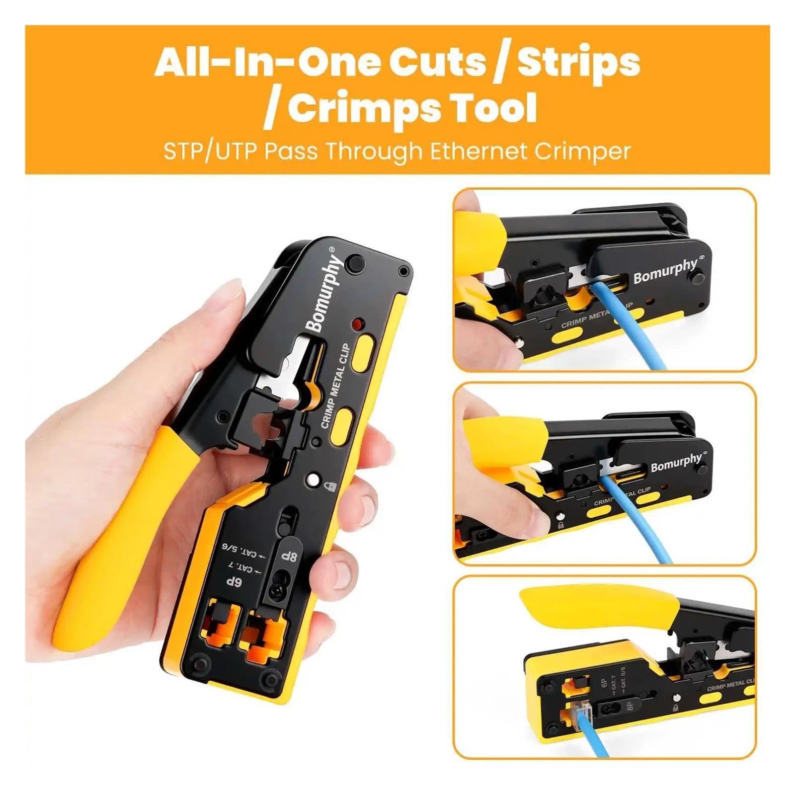1 pz/1 set RJ45 Crimp Tool Kit Crimper | Multifunzionale RJ45 Crimp Tool Kit (Crimper Kit)