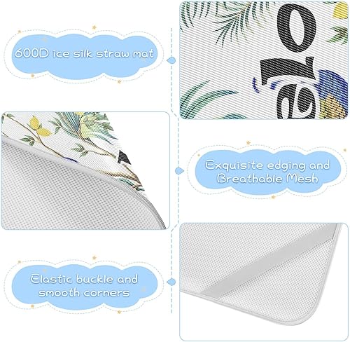 Miniatura 6 de Custom Peacock Crib Mattress Protector Pad for Boys Girls Baby Ice Silk Mat Bed Playard Playpen Sheets Cooling Mattress Topper Play Mat for Standard