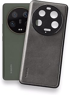 جراب خلفي صلب من الجلد الفاخر لموبايل شاومي 13 الترا - رمادي