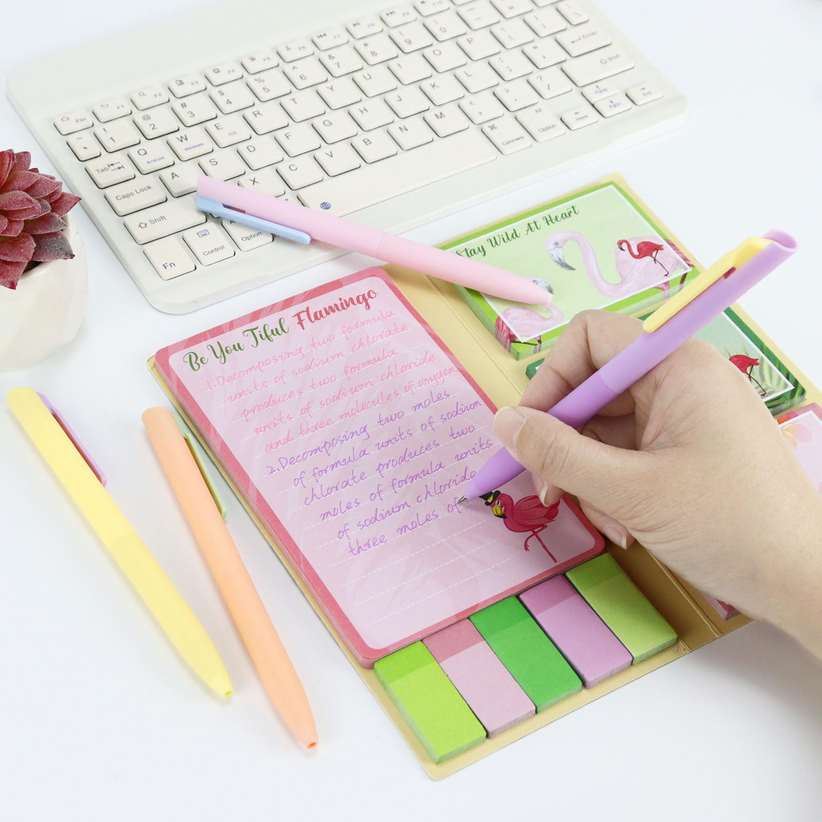 Amazon.co.jp: ピンク 付箋セット 罫線入り かわいい付箋タブ 付箋