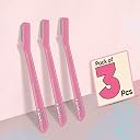Vega Eyebrow Razor for Women | Face Razor & Eyebrow Shaper Set of 3 | Facial Hair Remover & Eyebrow Trimmer for Women | Stainless Steel Blade for Peach Fuzz, Upper Lips & Smooth Skin | (ESS-01) gallery image