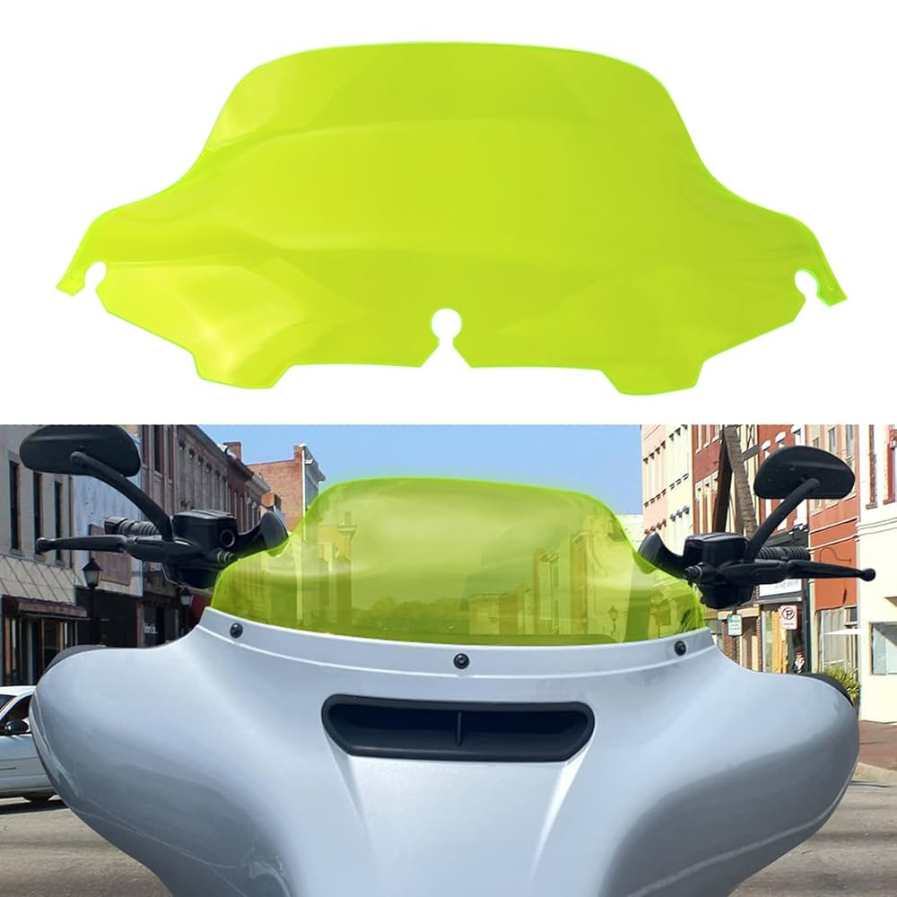 HERE COMES THE SUN φ250mm Dakchor 8 inch Green Wave Windshield Windscreen for Harley