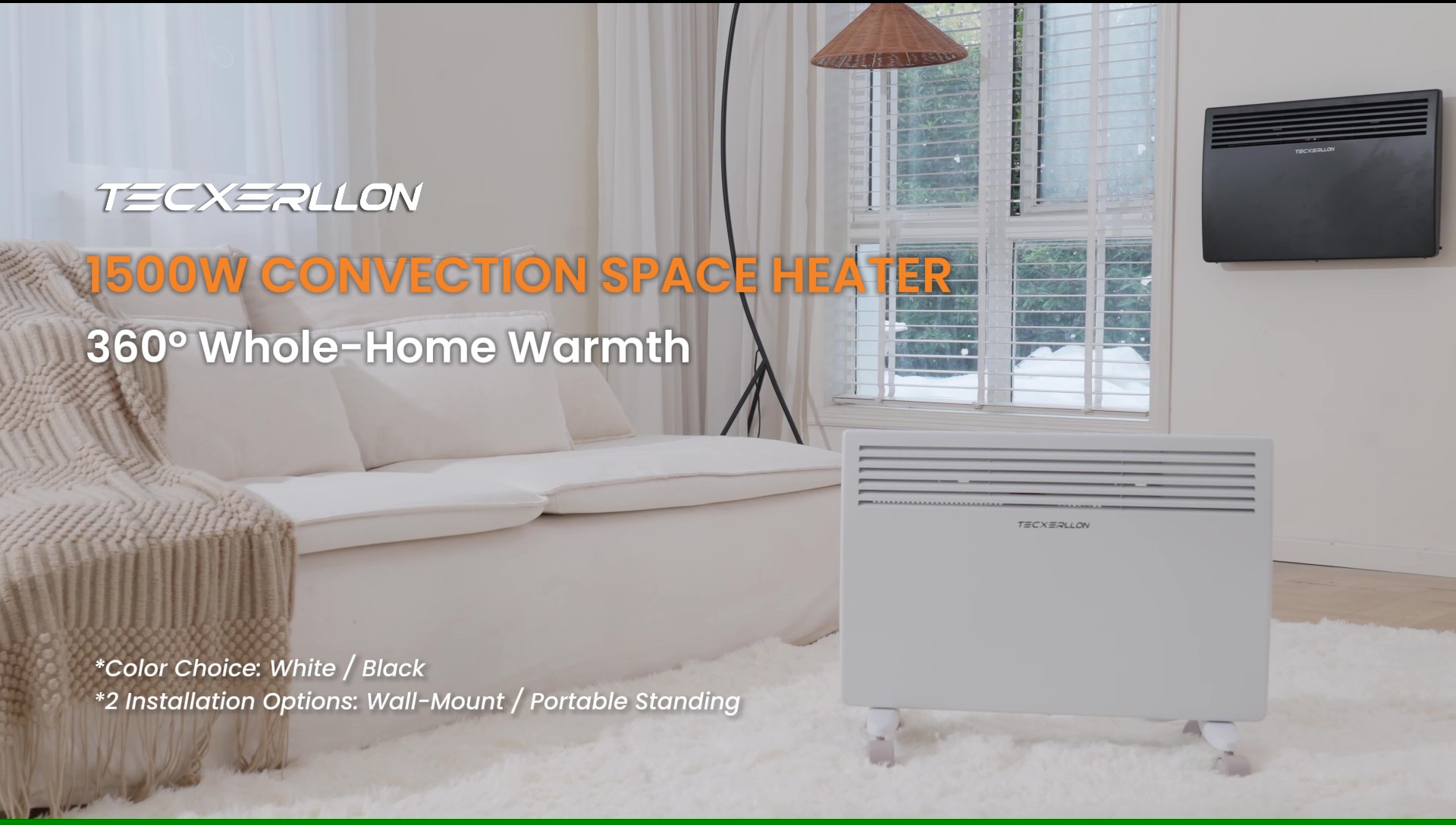 Amazon.com: TECXERLLON 1500W Convection Panel Space Heater