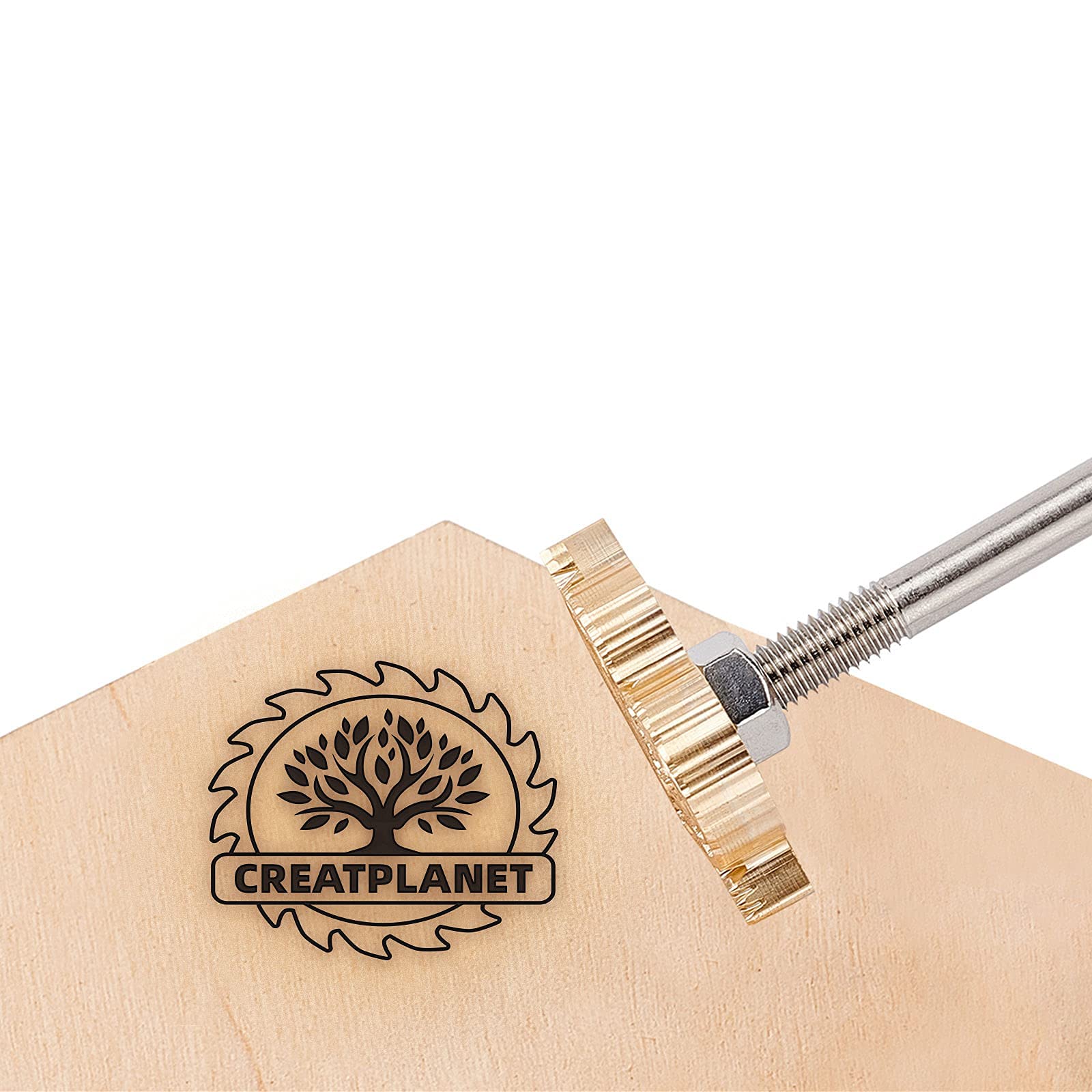 Fer à Marquer Personnalisé Bois & Cuir - Timbre Chaleur Logo Custom 30mm Avec Poignée Bois - Idéal BBQ, Artisanat, Gâteaux