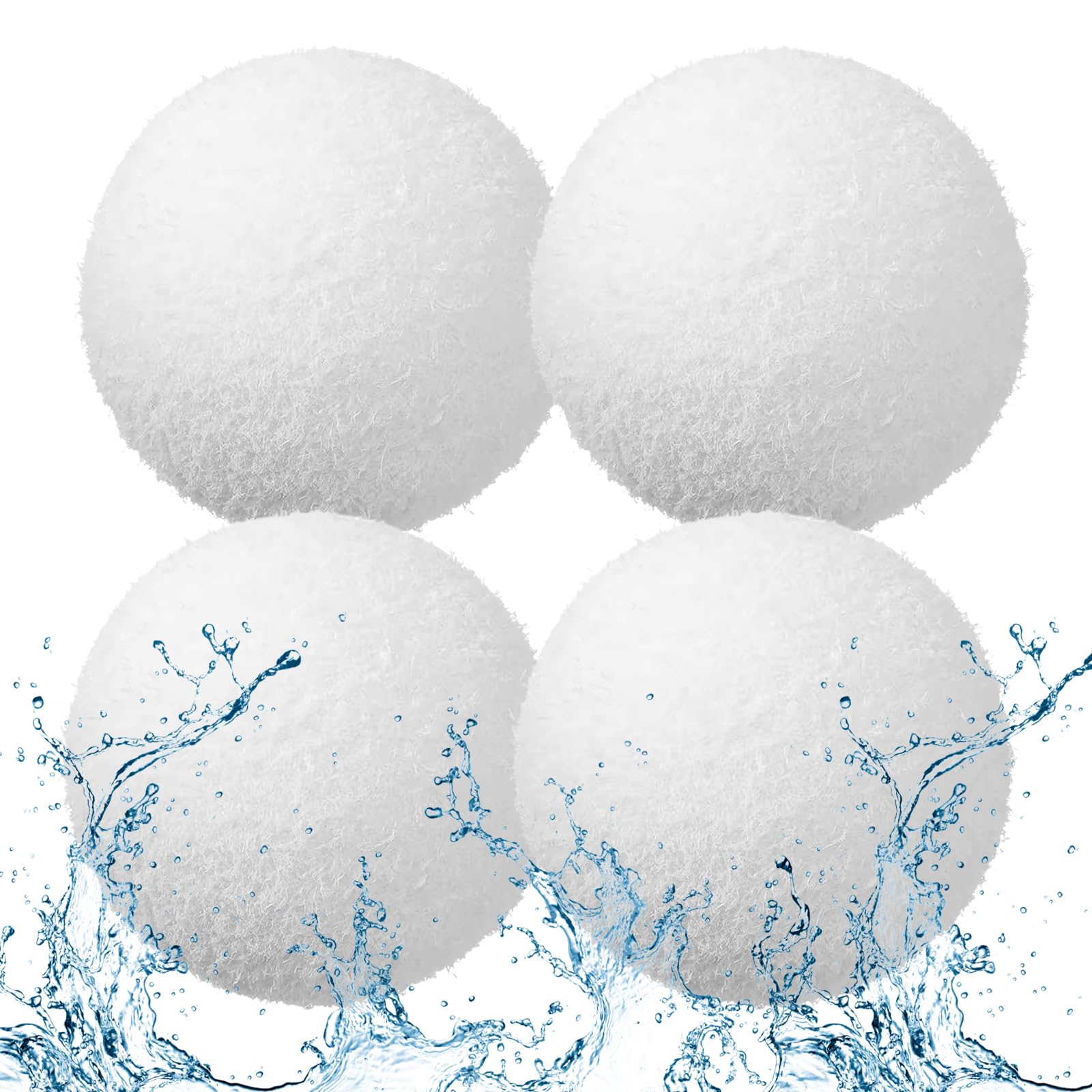 Wlleoaa 4pcs Scum Absorbing Ball for Hot Tub Scum and Pool, Pool Cleaner Scum Balls, Scum Eliminating Ball, Reusable Scum Balls Scum Eliminating for Swimming Pools, Bathtubs, Spas Cleaning