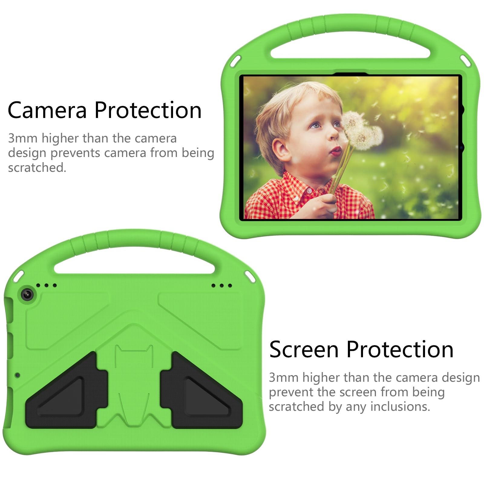 Custodia protettiva per tablet PC compatibile con Kindle Fire HD10/HD10 Plus 2021, custodia protettiva leggera in EVA per bambini, custodia protettiva antiurto resistente agli urti a prova di caduta