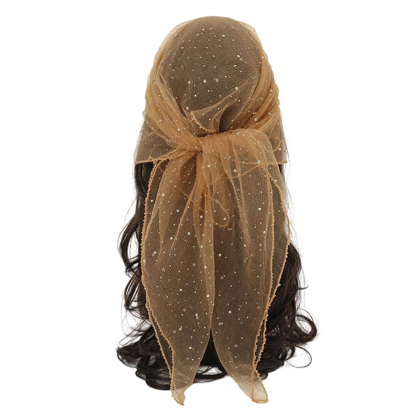 MICFENY Sparkling Gemstones Embellished Head Wrap Multiple Ways To Wear For Her Stylish Daily Wear