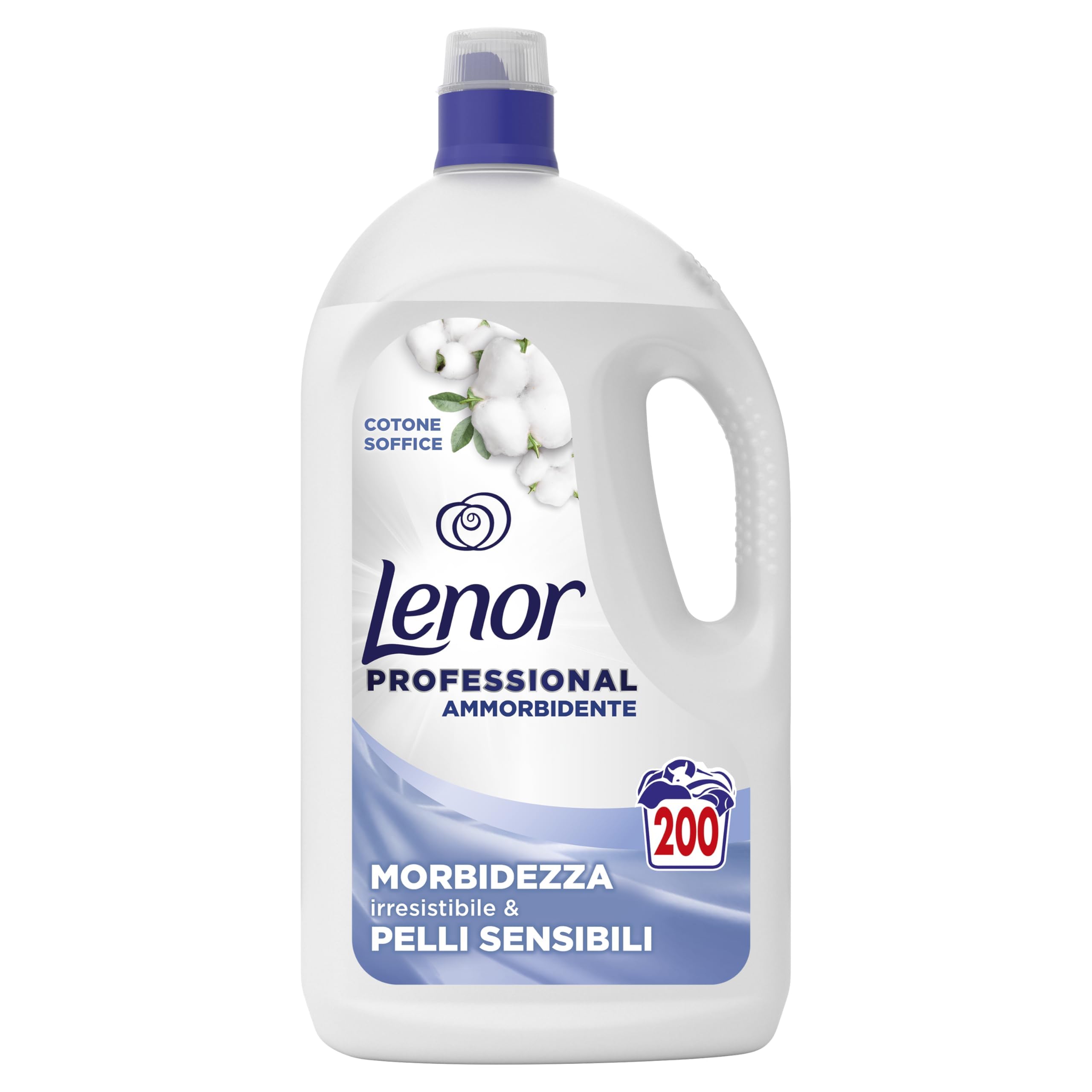 Lenor Professional Ammorbidente, 600 Lavaggi (200 x 3), 12L (4L x 3) Morbido Cotone, Morbidezza irresistibile per pelli sensibili, Per Uso Professionale