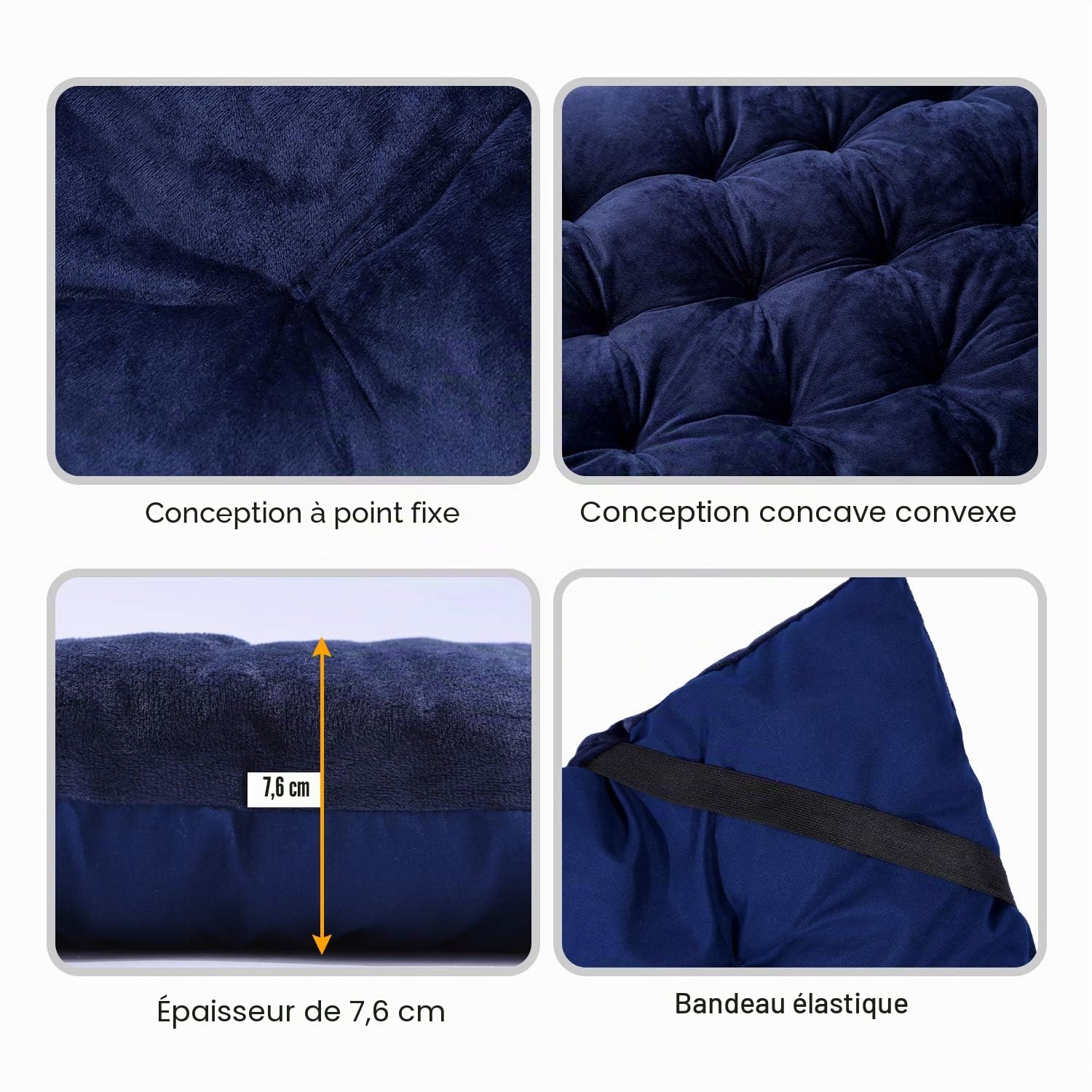Matelas de camping XL - Pliable - Coussin en coton doux et isolant avec rembourrage en polyester de qualité supérieure