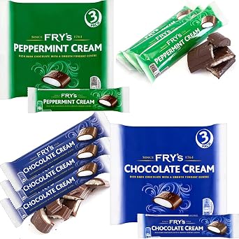 2 x Mixed Frys Peppermint Cream & Chocolate Cream 3 Pack 3 x 49g 147g