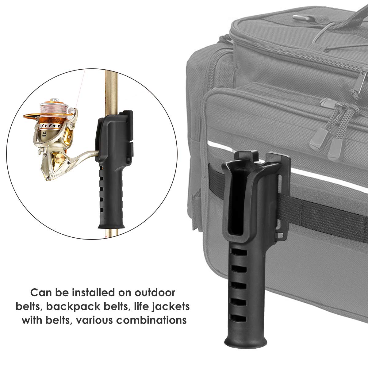 molle fishing rod holder Fishing Rod Holders, Portable Waist Belt Fishing Rod Holder, Portable Pole  Inserter Fly Fishing Holders Rack Accessories, Lightweight and Durable  (Black) : Amazon.sg: Sporting Goods