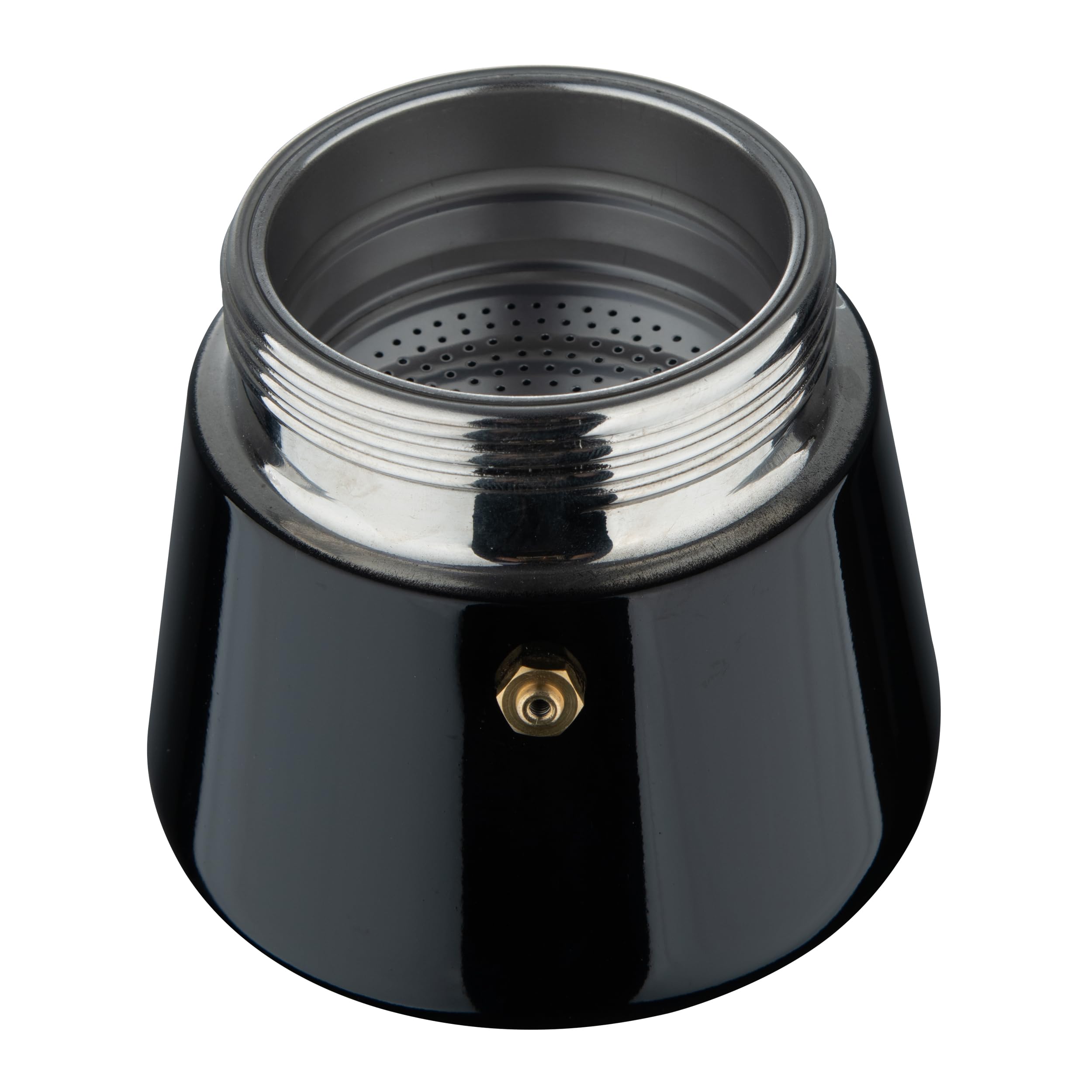 Close-up of the lower chamber of the coffee maker