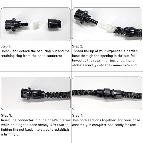 Miniatura 7 de Manguera de agua de jardín Conectores expandibles Kit de reparación de jardín Adaptador de grifo