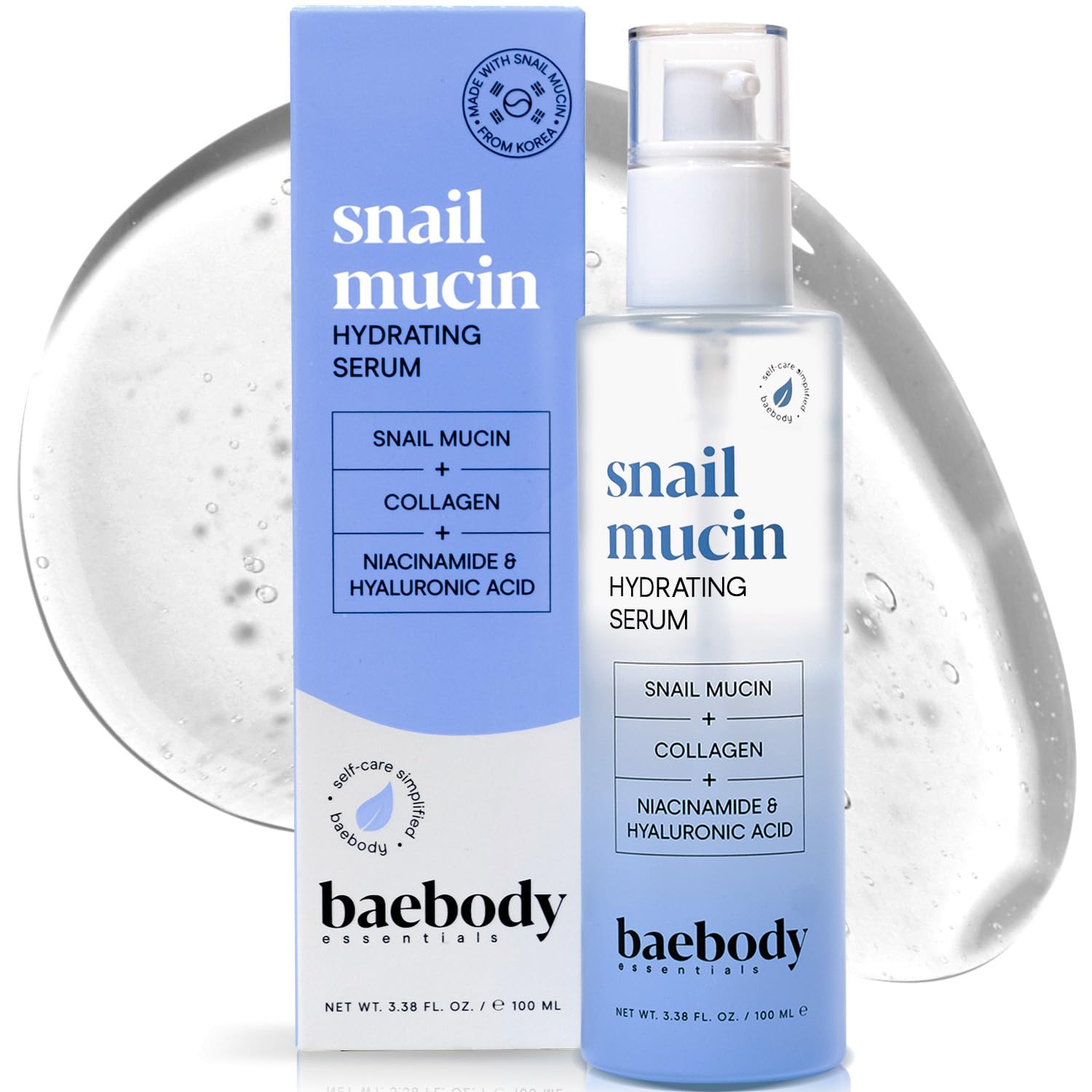 Baebody Eye Gel and Snail Mucin Face Serum Beauty Bundle