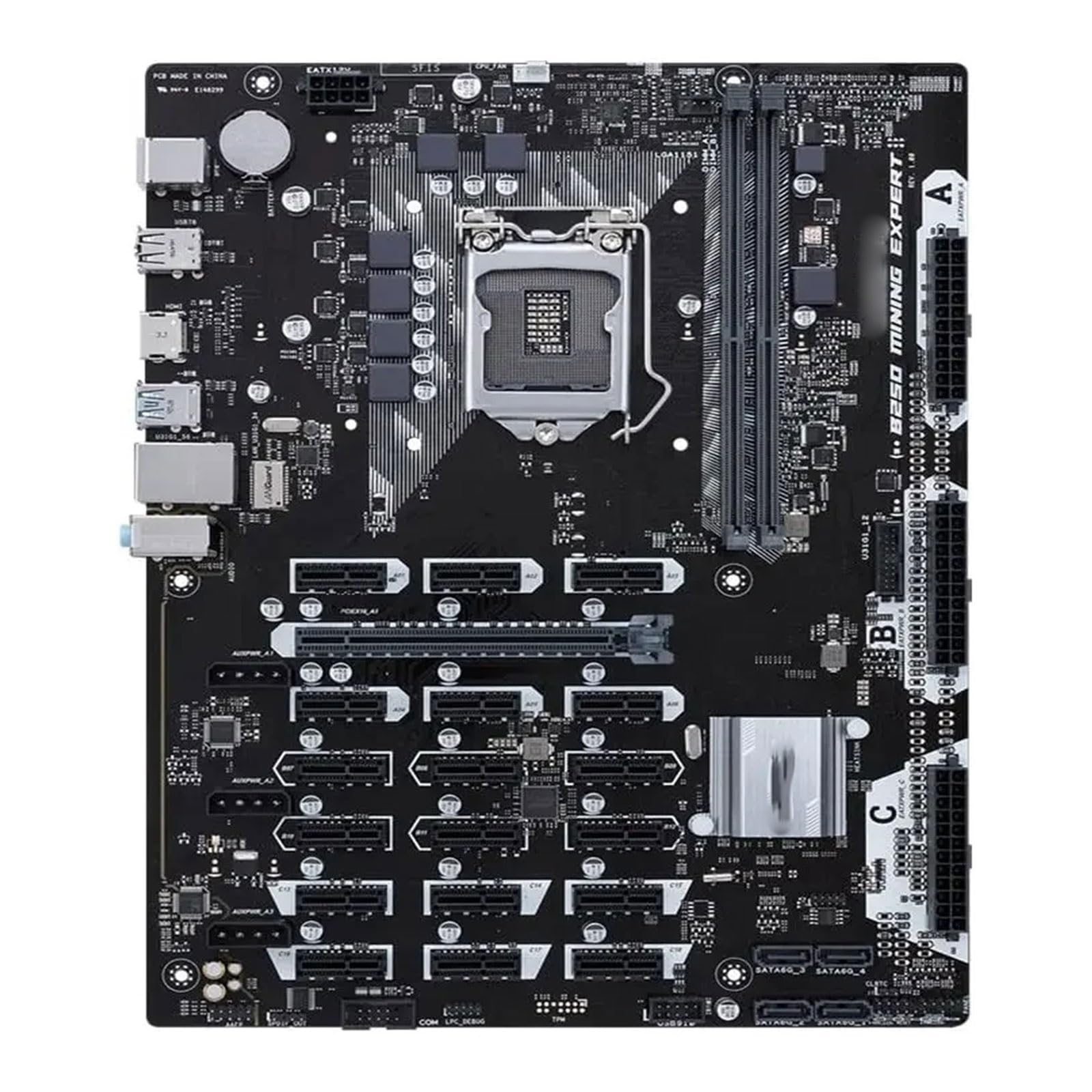 Placa Bases Fit For ASUS B250 Experto EN MINERÍA Equipo de minería BTC Eth Placa Base de minería LGA 1151, B250 DDR4 32 GB Compatible con CPU i3-6100 7300 7100 6500