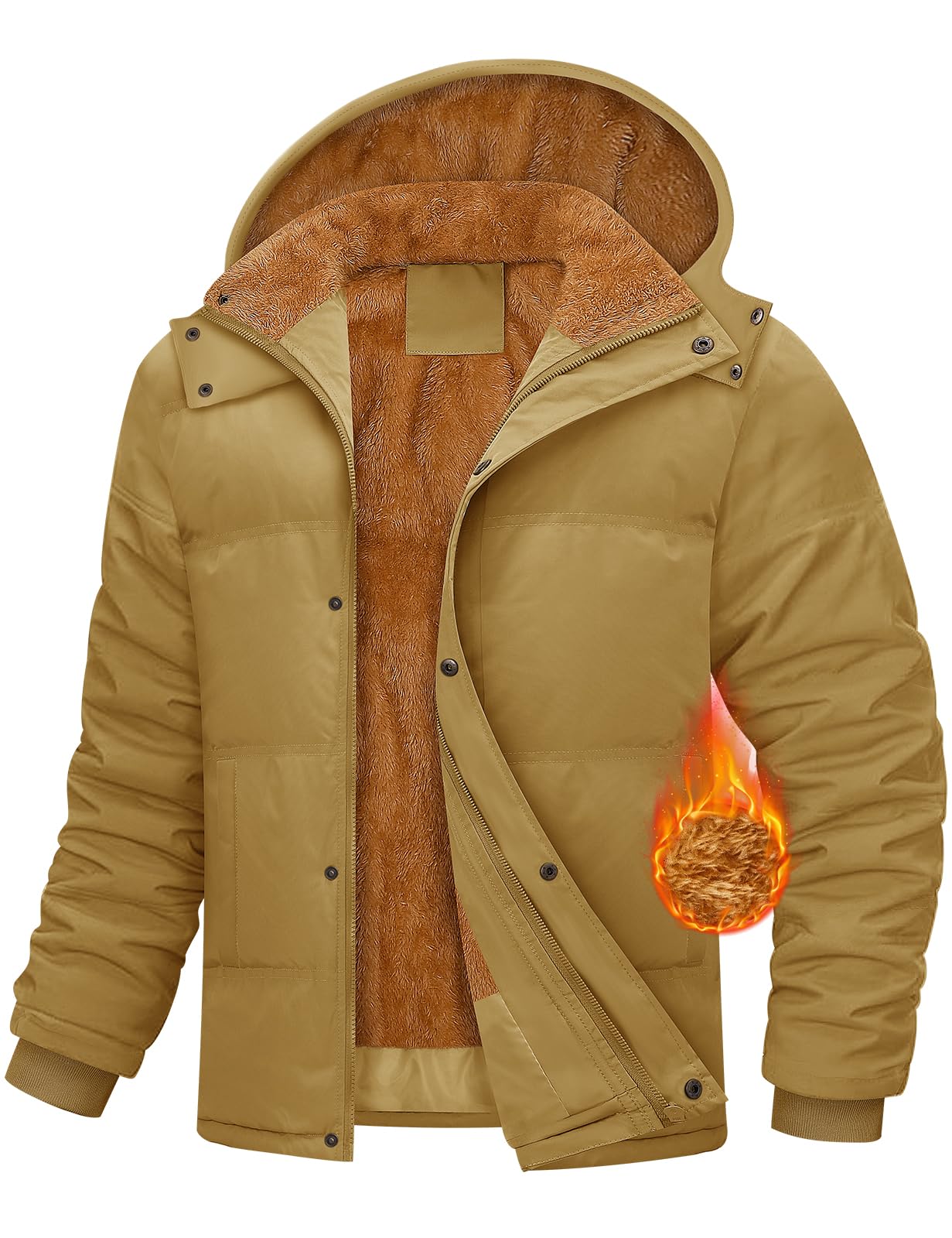 Yuson Girl Heren Fleece Gevoerde Jas Winter Warme Parka Jas Jassen Yuson Girl Heren Fleece Gevoerde Jas Winter Warme Parka Jas Jassen