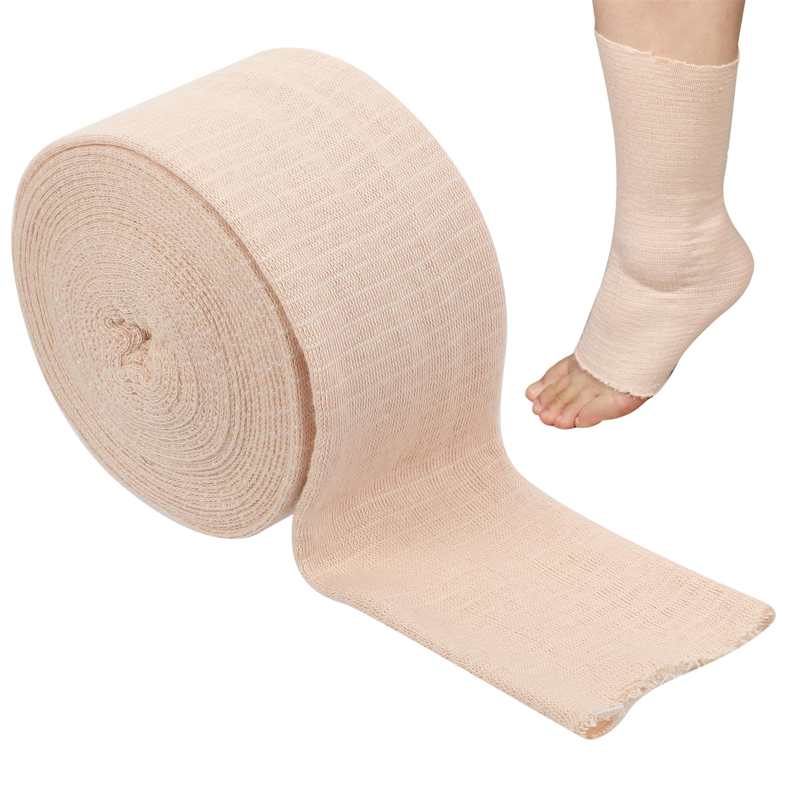 Tubular Support Bandage 2.5’’ x 5.5 yd Size B Elastic Stockinette Tubing Reusable Compression Support Bandages Roll Tube Sleeve for Arm Ankle