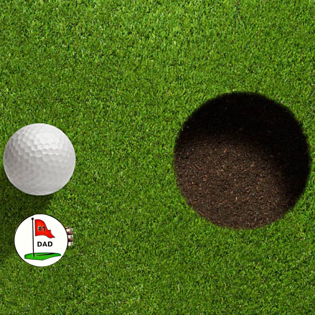 Pro-Tec Accessories #1 Dad Golf Ball Marker with Hat Clip for Golfers