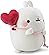 NICI Molang 61674 Cuddly Toy with Heart Balloon 24 cm in Gift Packaging White - Soft Plush Toy Cute Plush Toy for...